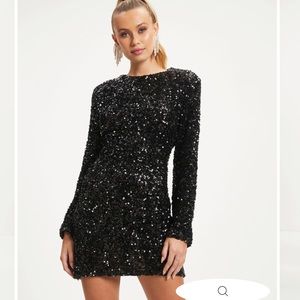 Black sequin dress